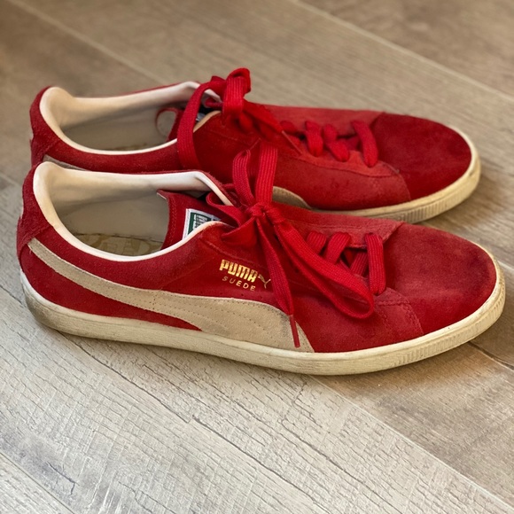 Red Puma Suedes - Sz 12 - Practically Unworn - Picture 4 of 6